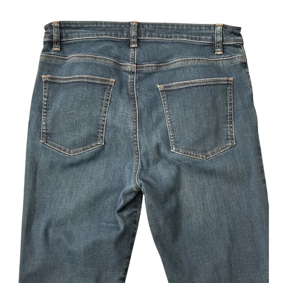 Eileen Fisher Denim Jeans Organic Cotton Straight Ankle Pockets Blue Womens 10 - Picture 7 of 9